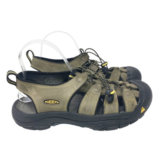 Keen Newport Sandal Men's Size 9 Closed Toe Brown Leather Hiking Waterproof Shoe - Picture 1 of 16